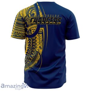 Los Angeles Chargers Baseball Jerseys Polynesian Design Product Photo 3