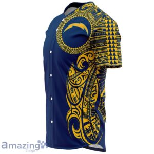 Los Angeles Chargers Baseball Jerseys Polynesian Design Product Photo 4