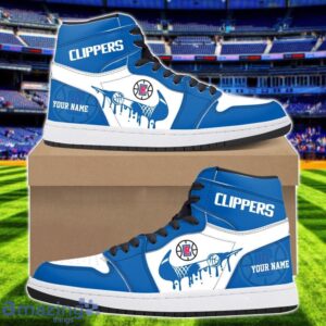 Los Angeles Clippers Air Jordan 1 Shoes Sport Hightop Sneakers For Men And Women Custom Name Product Photo 1