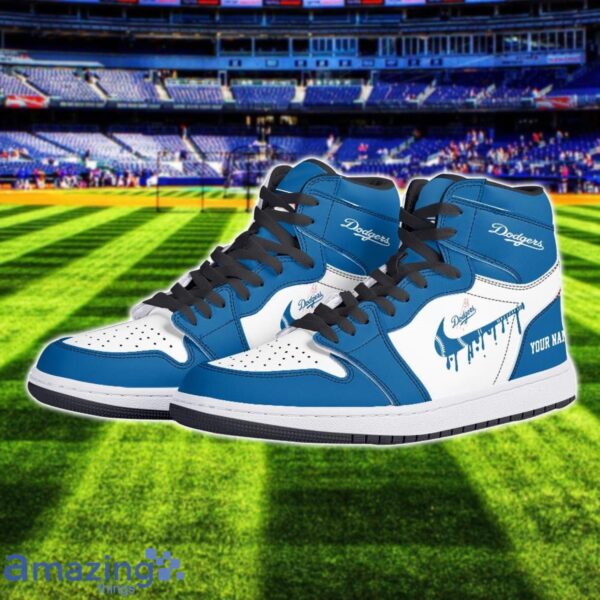 Los Angeles Dodgers Air Jordan 1 Shoes Sport Hightop Sneakers For Men And Women Custom Name Product Photo 2