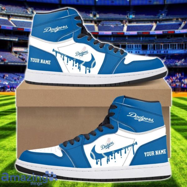 Los Angeles Dodgers Air Jordan 1 Shoes Sport Hightop Sneakers For Men And Women Custom Name Product Photo 1