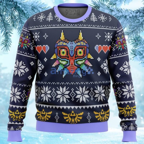 Majoras Mask Legend Of Zelda Ugly Christmas Sweater Gift For Men And Women Product Photo 1