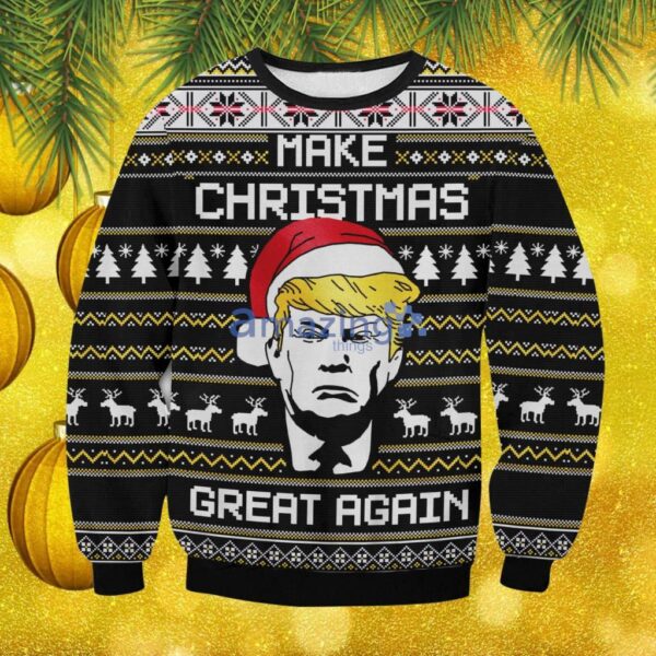 Make Christmas Great Again Funny Ugly Christmas Sweater Gift For Men And Women Product Photo 1