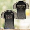 Michigan Wolverines Warrior Camo T-Shirt 3D All Printed