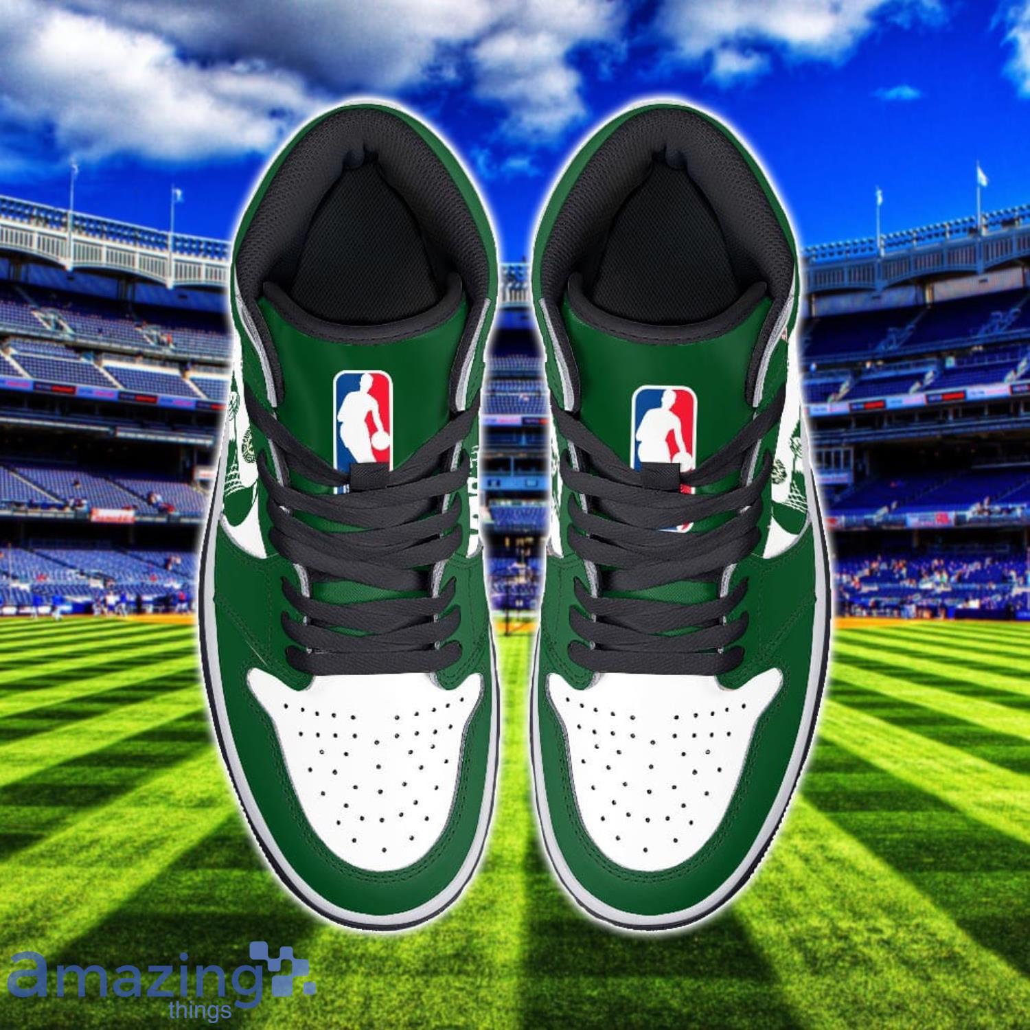 Milwaukee Bucks Air Jordan 1 Shoes Sport Hightop Sneakers For Men And Women Custom Name image Milwaukee Bucks Air Jordan 1 Shoes Sport Hightop Sneakers For Men And Women Custom Name Product Photo 3