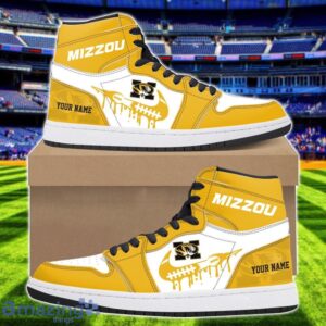 Missouri Tigers Air Jordan 1 Shoes Sport Hightop Sneakers For Men And Women Custom Name Product Photo 1