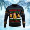 Namastay At Home Ugly Christmas Sweater Gift Knitting Sweater