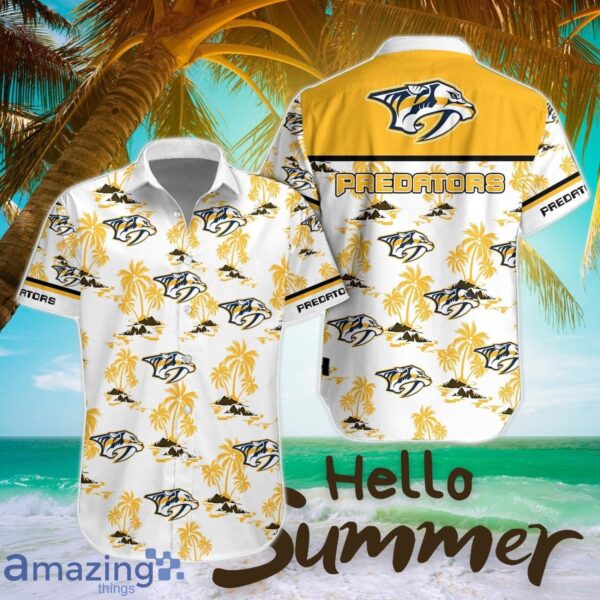 Nashville Predators Tropical 3D Hawaiian Shirt All Printed Logo Team Shirt Product Photo 1