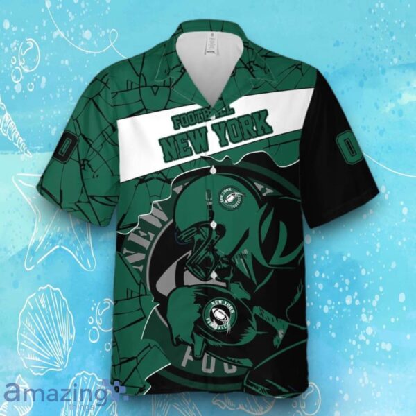 New York Jets Hawaiian Shirt With Custom Number & Name For Adults Product Photo 1