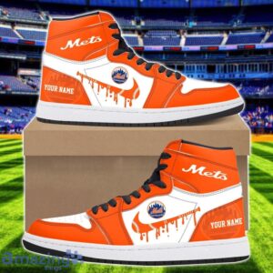 New York Mets Air Jordan 1 Shoes Sport Hightop Sneakers For Men And Women Custom Name Product Photo 1