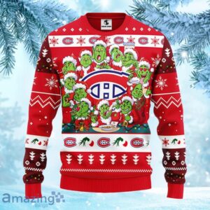 NHL Montreal Canadians 12 Grinch Xmas Day Christmas Ugly Sweater Gift for fans Product Photo 2