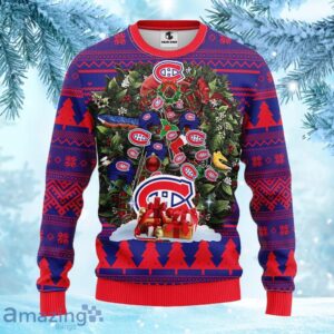 NHL Montreal Canadians Tree Ugly Christmas Fleece Sweater Gift for fans Product Photo 1