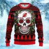 NHL New Jersey Devils Skull Flower Ugly Christmas Ugly Sweater Gift for fans