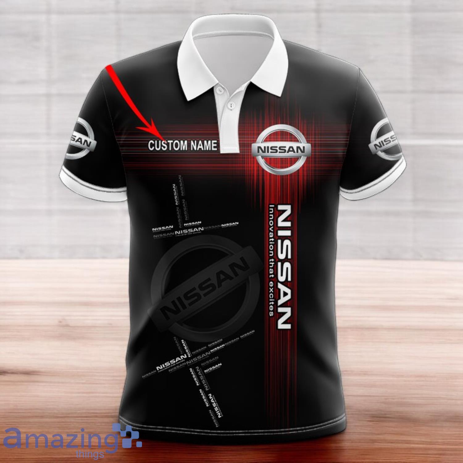 Nissan Polo Shirt Men Women Gift Golf Polo Shirt Custom Name image Nissan Polo Shirt Men Women Gift Golf Polo Shirt Custom Name Product Photo 1