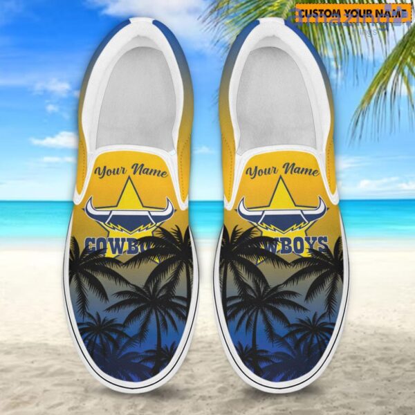 North Queensland Cowboys Nrl Sport Personalized Slip-On Shoes Product Photo 1