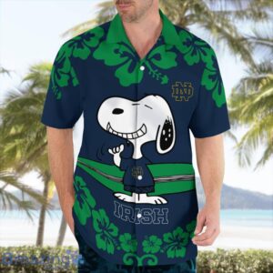 Notre Dame Fighting Irish Flower Cute Snoopy Smile Hawaiian Shirt Summer Gift Product Photo 1