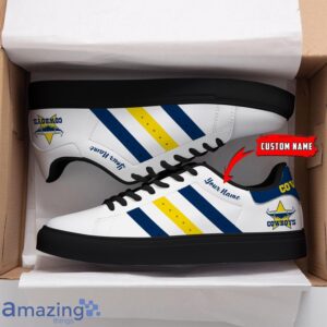 NQ Cowboys NRL Low Top Skate Shoes Custom name For Fans Men Women Shoes Product Photo 2