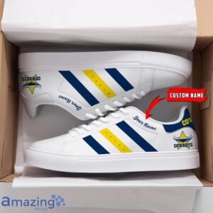 NQ Cowboys NRL Low Top Skate Shoes Custom name For Fans Men Women Shoes Product Photo 1