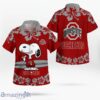 Ohio State Buckeyes Flower Cute Snoopy Smile Hawaiian Shirt Summer Gift