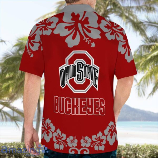 Ohio State Buckeyes Flower Cute Snoopy Smile Hawaiian Shirt Summer Gift Product Photo 3