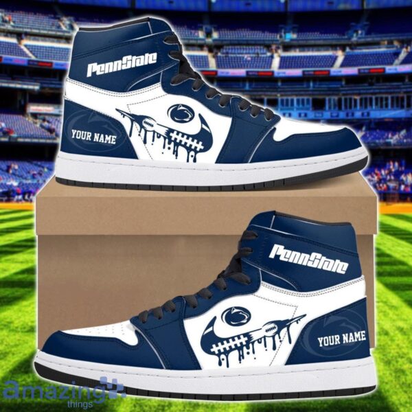 Penn State Nittany Lions Air Jordan 1 Shoes Sport Hightop Sneakers For Men And Women Custom Name Product Photo 1