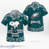 Philadelphia Eagles Flower Cute Snoopy Smile Hawaiian Shirt Summer Gift