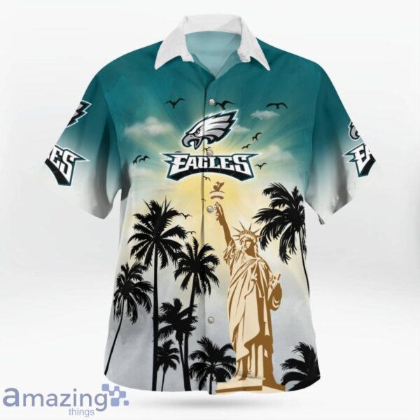 Philadelphia Eagles Statue Of Liberty Pround Hawaiian Shirt For Summer Product Photo 2