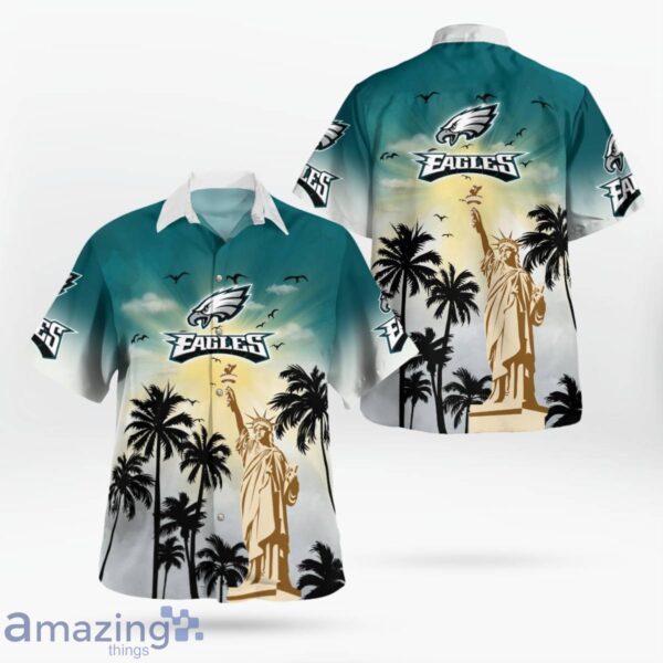 Philadelphia Eagles Statue Of Liberty Pround Hawaiian Shirt For Summer Product Photo 4