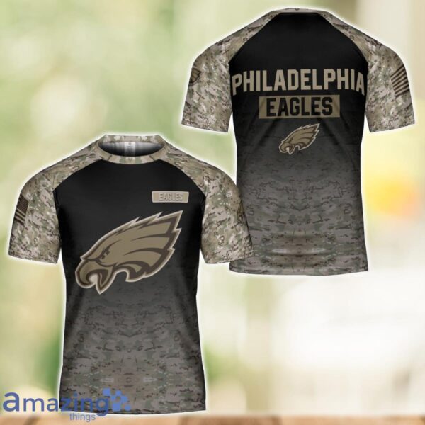 Philadelphia Eagles Warrior Camo T-Shirt 3D All Printed Product Photo 1