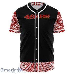 San Francisco 49ers Baseball Jersey Polynesian Design Product Photo 2
