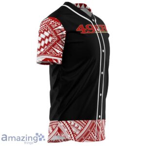 San Francisco 49ers Baseball Jersey Polynesian Design Product Photo 1