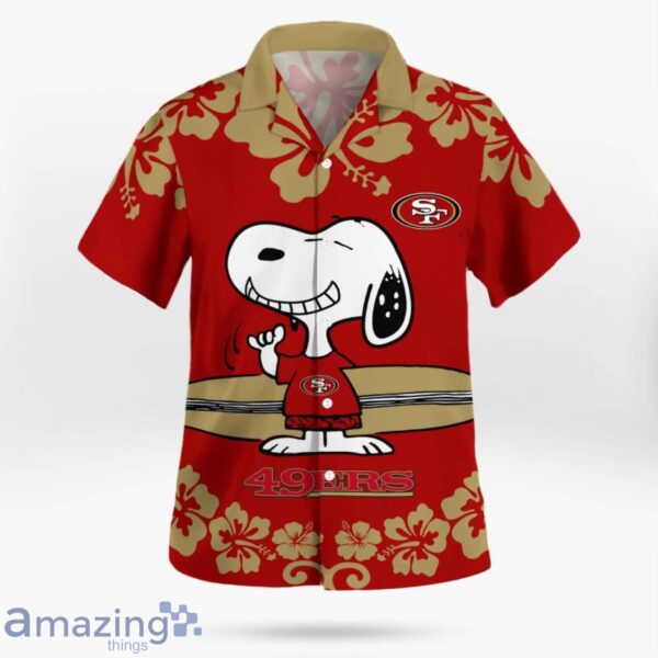 San Francisco 49ers Flower Cute Snoopy Smile Hawaiian Shirt Summer Gift Product Photo 3