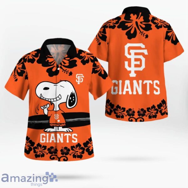 San Francisco Giants Flower Cute Snoopy Smile Hawaiian Shirt Summer Gift Product Photo 4