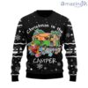 Santa Camping Ugly Christmas Sweater Gift Knitting Sweater