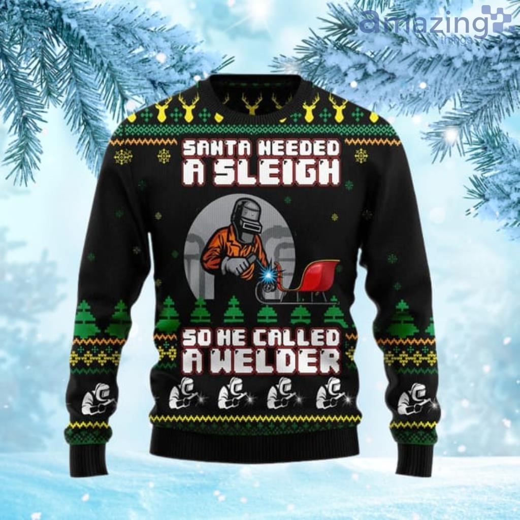 Santa Needed A Sleigh Ugly Christmas Sweater Gift Knitting Sweater image Santa Needed A Sleigh Ugly Christmas Sweater Gift Knitting Sweater Product Photo 1
