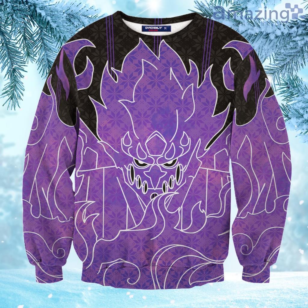Sasuke Armor Unisex Wool Sweater Ugly Christmas Sweater 3D image Sasuke Armor Unisex Wool Sweater Ugly Christmas Sweater 3D Product Photo 1