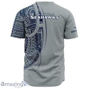 Seattle Seahawks Baseball Jerseys- Polynesian Design Seahawks Shirt Product Photo 3