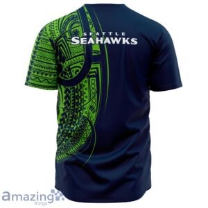 Seattle Seahawks Baseball Jerseys - Polynesian Design Seahawks Shirts Product Photo 3