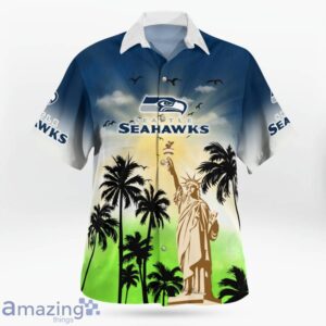 Seattle Seahawks Statue Of Liberty Pround Hawaiian Shirt For Summer Product Photo 2