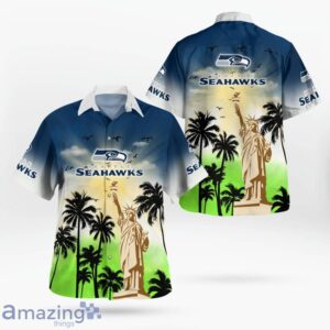 Seattle Seahawks Statue Of Liberty Pround Hawaiian Shirt For Summer Product Photo 4