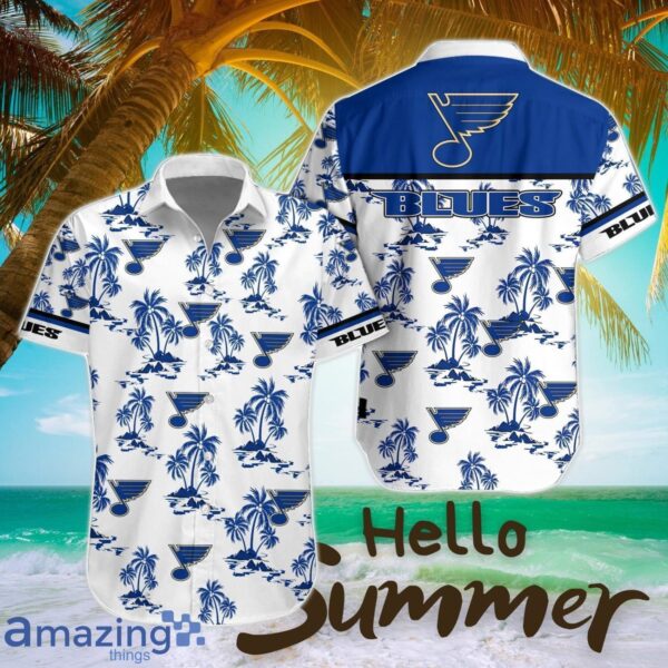 St Louis Blues Tropical 3D Hawaiian Shirt All Printed Logo Team Shirt Product Photo 1