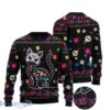 Sugar Skull Cat Pattern Ugly Christmas Sweater Gift Knitting Sweater