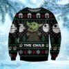 Sw Christmas The Child Mando Helmet Death Star Pattern Christmas Black Christmas Ugly Sweater