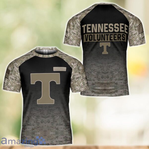 Tennessee Volunteers Warrior Camo T-Shirt 3D All Printed Product Photo 1