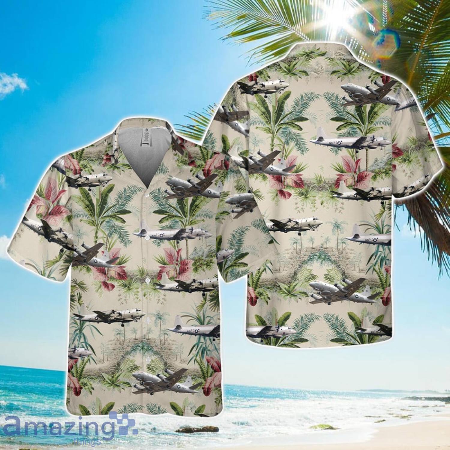 US Navy Lockheed EP 3E Orion Pocket Hawaiian Shirt image US Navy Lockheed EP-3E Orion Pocket Hawaiian Shirt Product Photo 1