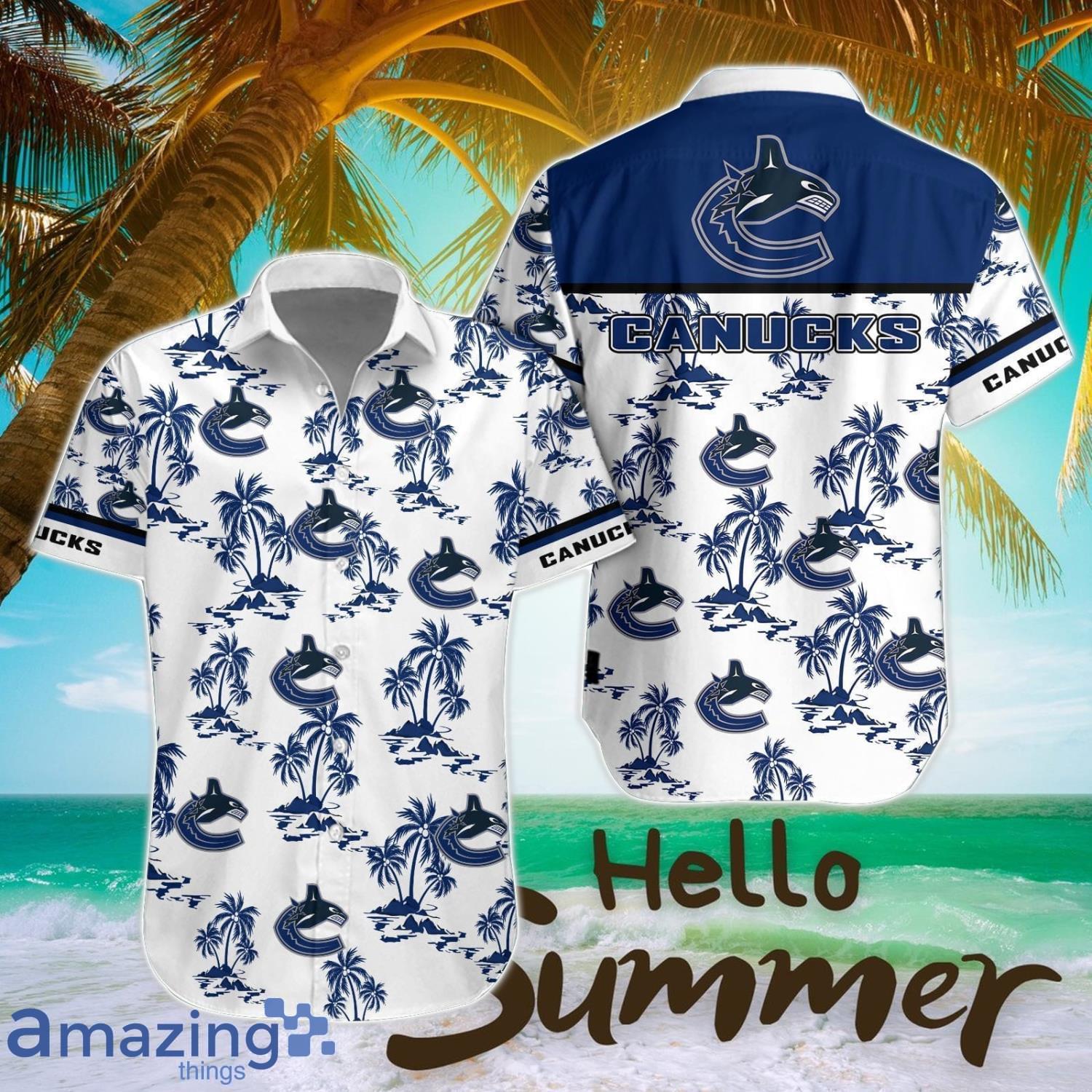 Vancouver Canucks Tropical 3D Hawaiian Shirt All Printed Logo Team Shirt image Vancouver Canucks Tropical 3D Hawaiian Shirt All Printed Logo Team Shirt Product Photo 1