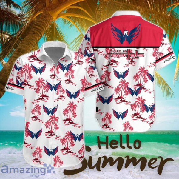 Washington Capitals Tropical 3D Hawaiian Shirt All Printed Logo Team Shirt Product Photo 1