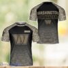 Washington Commanders Warrior Camo T-Shirt 3D All Printed