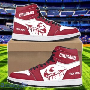 Washington State Cougars Air Jordan 1 Shoes Sport Hightop Sneakers For Men And Women Custom Name Product Photo 1