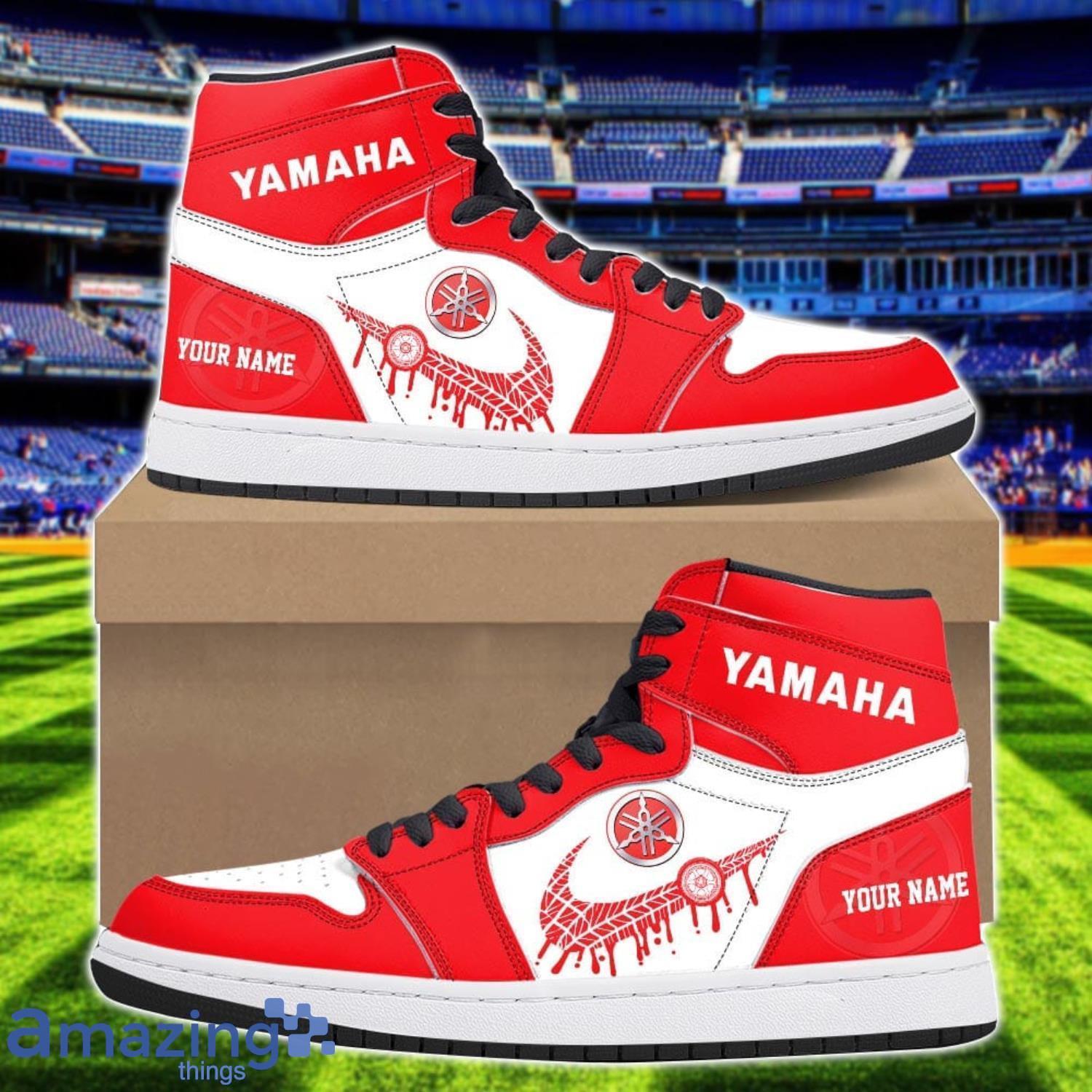 Yamaha Logo Air Jordan 1 Shoes Custom Name Hightop Sneakers For Men Women Sport Gift image Yamaha Logo Air Jordan 1 Shoes Custom Name Hightop Sneakers For Men Women Sport Gift Product Photo 1